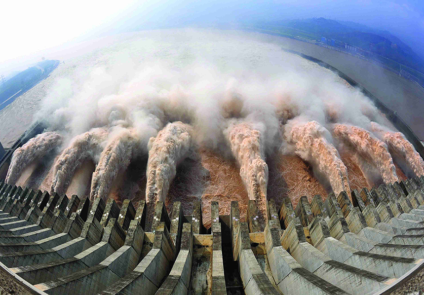 長(zhǎng)江三峽水電站泄洪